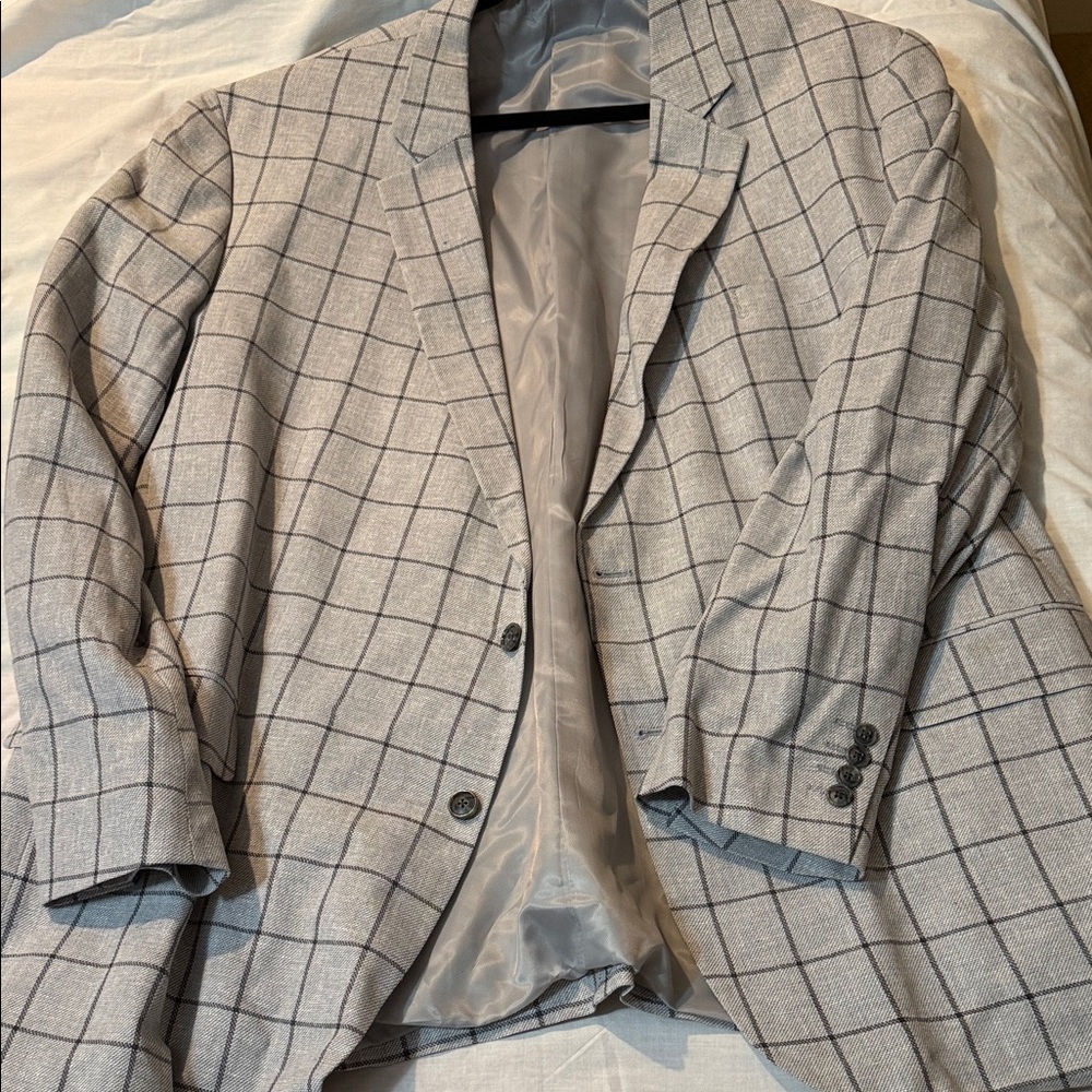 Gray Checkered Men's Blazer